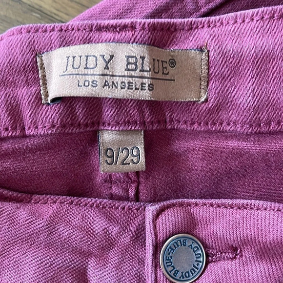 Judy Blue Burgundy front seam straight legJeans - Picture 9 of 16